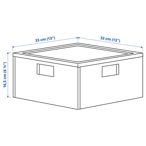 PANSARTAX, κουτί αποθήκευσης με καπάκι, 33x33x16.5 cm, 005.254.04