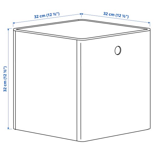 KUGGIS, storage box with lid, 32x32x32 cm, 005.268.75