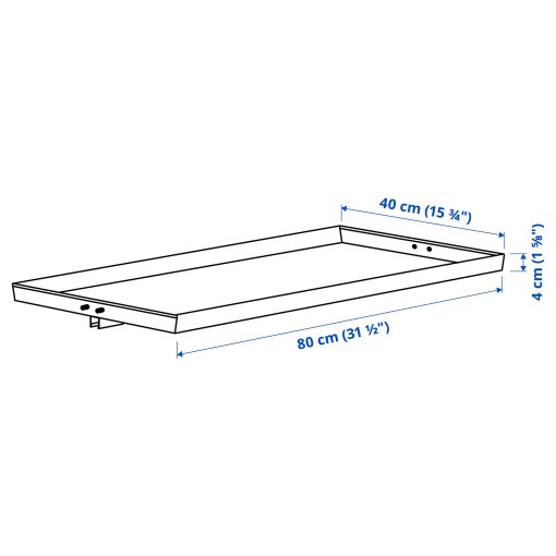 MITTZON, display shelf for frame with castors, 80x4 cm, 005.286.38