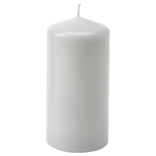 DAGLIGEN, unscented pillar candle, 14 cm, 005.381.28