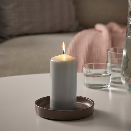 DAGLIGEN, unscented pillar candle, 14 cm, 005.381.28