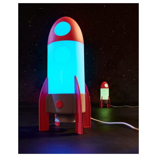 AFTONSPARV, table lamp with built-in LED light source/rocket, 005.552.26
