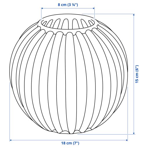 SKOGSTUNDRA, vase, 15 cm, 005.556.03