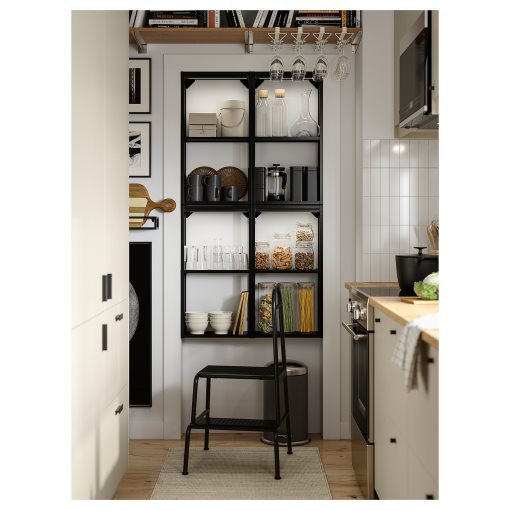 BÄSINGEN, step stool with handrail, 2-steps, 005.573.67