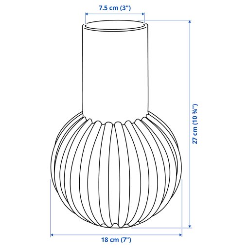SKOGSTUNDRA, vase, 27 cm, 005.662.63