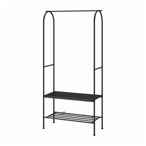 GRÅFJÄLLET, clothes rack with shoe storage, 90x36x175 cm, 005.702.22