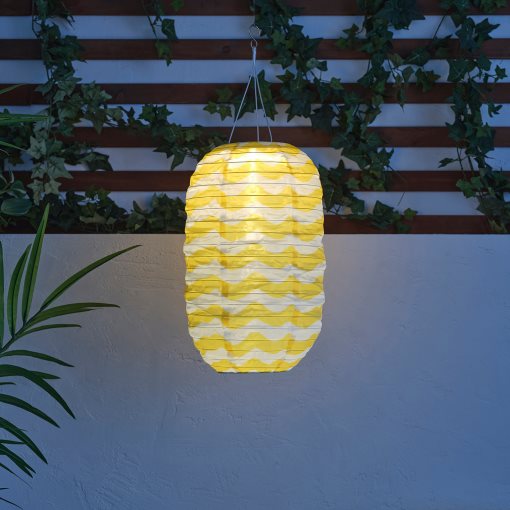 SOLVINDEN, solar-powered pendant lamp with built-in LED light source/outdoor oval, 26 cm, 005.722.35