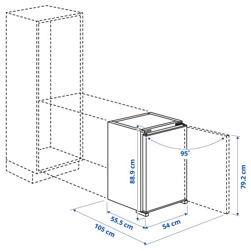 LAGAN, fridge integrated, 126 l, 005.728.53