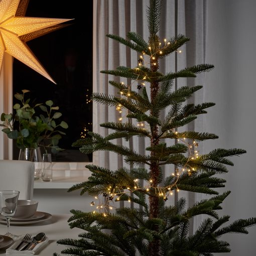 STRÅLA, chain with built-in LED light source/80 lights/battery-operated mini/star, 005.824.56