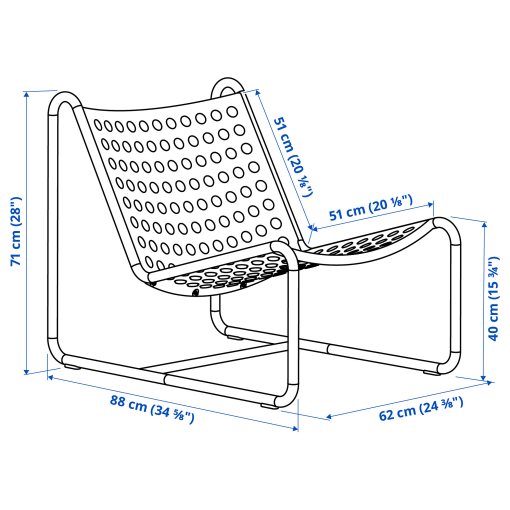 SKOGSÖN, easy chair, outdoor, 005.922.24