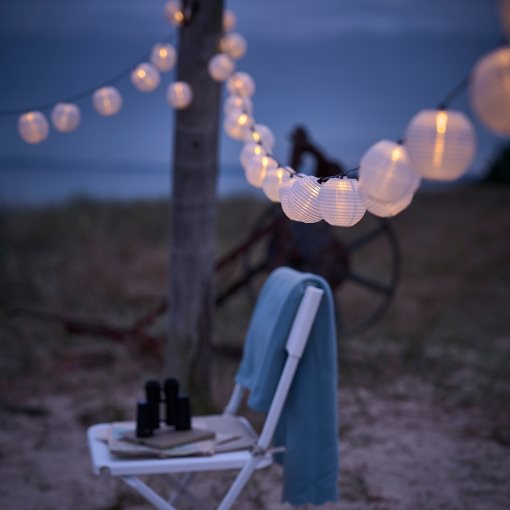 SOLVINDEN, chain with built in LED light source/12 lights/outdoor/battery-operated, 005.931.48