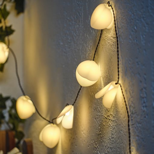 SOLVINDEN, γιρλάντα με ενσωματωμένο φωτισμό LED/12 λαμπτήρες/ηλιακής ενέργειας/φύλλο, 005.939.35
