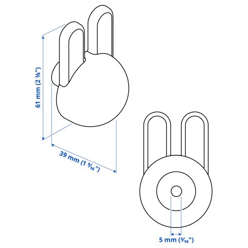 GREJSIMOJS, knob 2 pack, 38 mm, 006.031.85