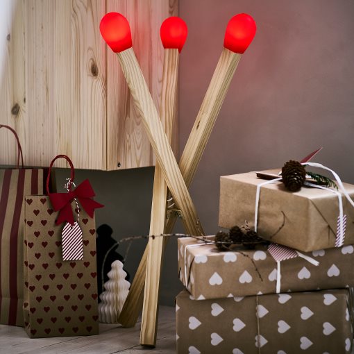 VINTERFINT, floor lamp with built in LED light source, matchstick-shaped, 006.066.50