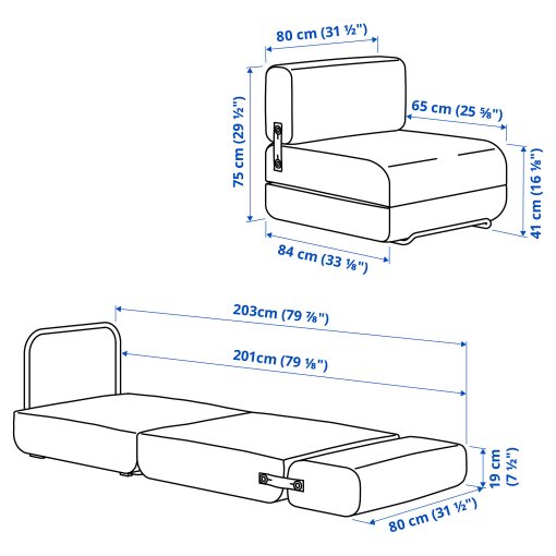 IKEA PS 2026, chair-bed, 006.203.59