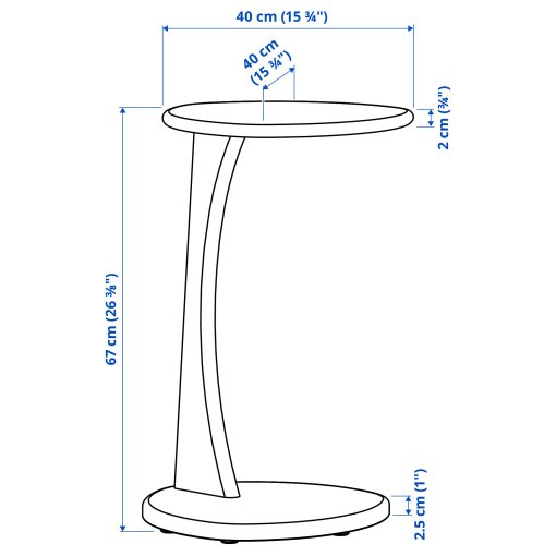 UGGLERUM, side table, 46x40 cm, 006.279.83