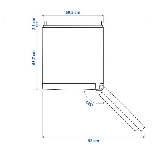 FÖRTOFT, ψυγείο/καταψύκτης IKEA 500, 216/118 l, 006.439.64