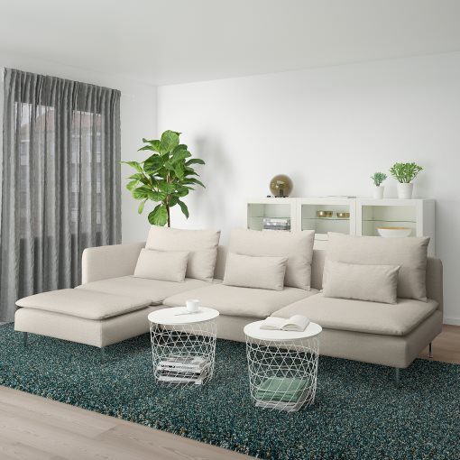 SÖDERHAMN, 4-seat sofa with chaise longue and open end, 093.054.26