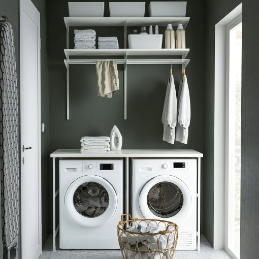 ENHET, επιφάνεια με πλαϊνο πάνελ/πόδια στήριξης, 139x63.5x87.5 cm, 094.774.27