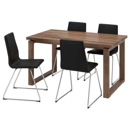 MORBYLANGA/LILLANAS, τραπέζι και 4 καρέκλες, 140x85 cm, 094.950.92