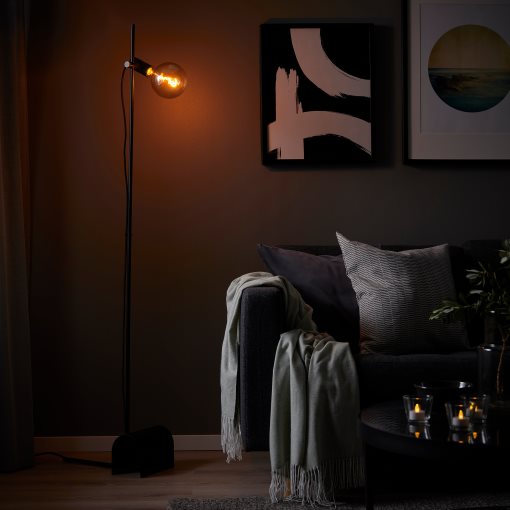 HARSLINGA/MOLNART, floor lamp with light bulb, 095.096.59