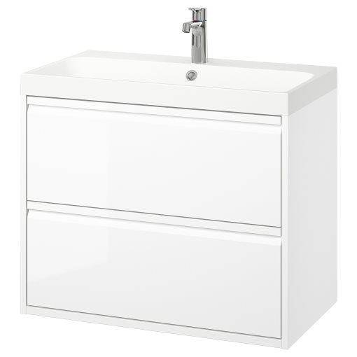 ANGSJON/BACKSJON, wash-stand with drawers/wash-basin/tap, 80x48x69 cm, 095.211.14