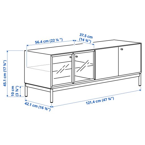 BOASTAD, TV storage combination, 121x42 cm, 095.352.10