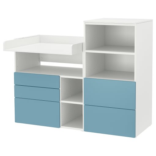 SMASTAD/PLATSA, changing table with bookcase, 150x79x123 cm, 095.836.11