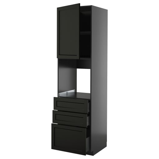 METOD/KNIVSHULT, high cabinet for oven with door/3 drawers, 60x60x220 cm, 095.870.96