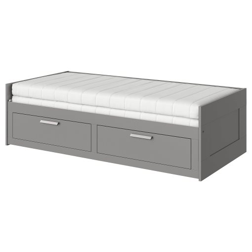 BRIMNES, κρεβάτι επισκέπτη day bed 2 συρτάρια/2 στρώματα, 80x200 cm, 095.900.13
