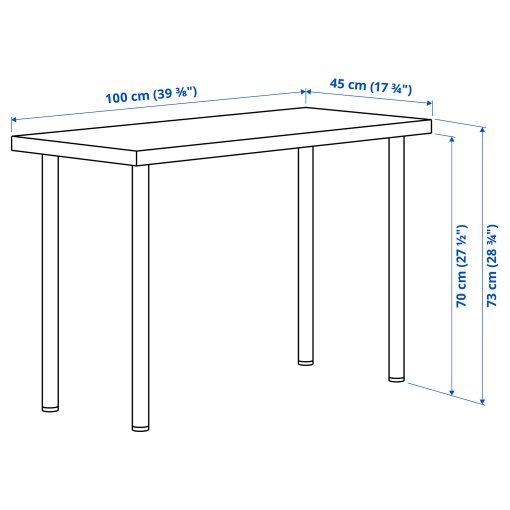 LINNMON/ADILS, γραφείο, 100x45 cm, 095.902.30