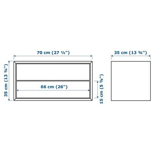 EKET, wall-mounted storage combination with 2 drawers, 70x35x35 cm, 095.903.72