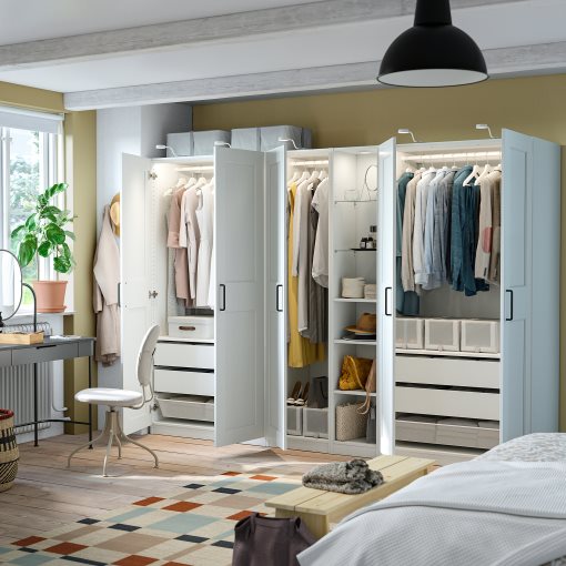 PAX/GRIMO, wardrobe combination, 285x60x201 cm, 096.074.24