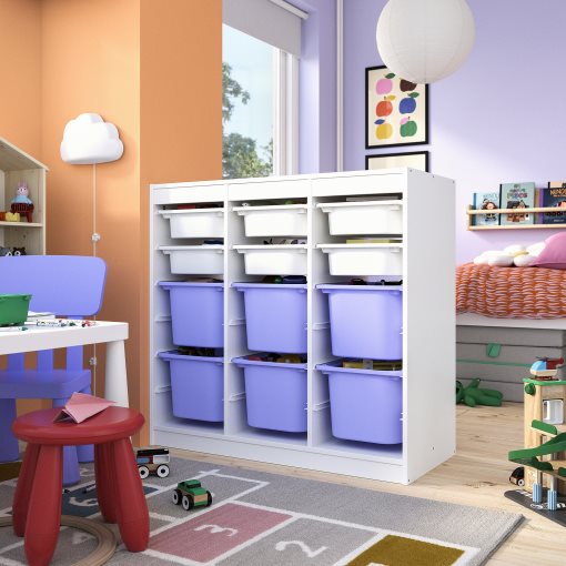 TROFAST, storage combination room divider with boxes, 99x44x94 cm, 096.131.23