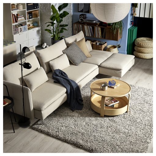 SÖDERHAMN, 4-seat sofa-bed with chaise longue and open end, 096.162.68