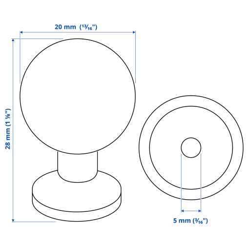 BAGGANÄS, knob, 2 pack, 103.384.21