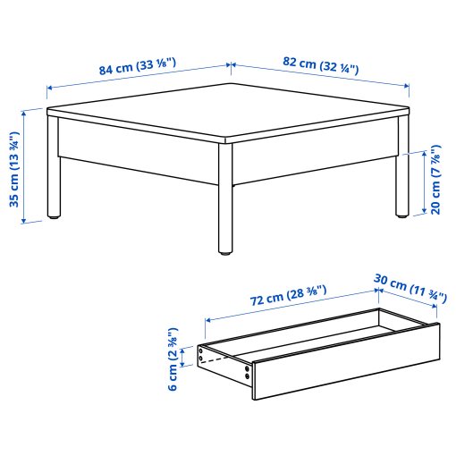 TONSTAD, τραπέζι μέσης, 84x82 cm, 104.893.11