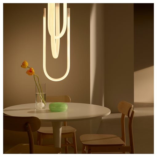 VARMBLIXT, pendant lamp with built-in LED light source/frosted glass, 105.311.31