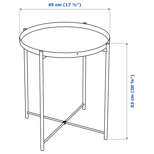 GLADOM, tray table, 45x53 cm, 105.340.02