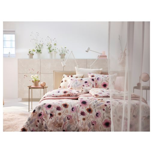 LÖNNHÖSTMAL, duvet cover and pillowcase/floral pattern, 150x200/50x60 cm, 105.470.28
