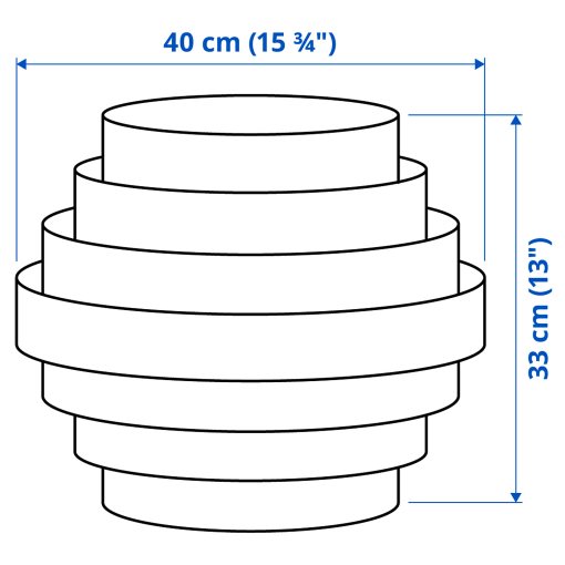 DYKARKLOCKA, pendant lamp shade, 40 cm, 105.572.44