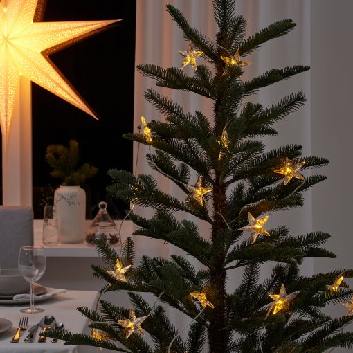 STRÅLA, lighting chain with built-in LED light source/24 lights/star flashing/outdoor, 105.631.41