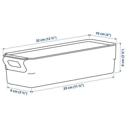 KLIPPKAKTUS, storage box for fridge, 32x10x8 cm, 105.688.84