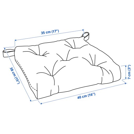 MALINDA, chair cushion, 40/35x38x7 cm, 105.715.70