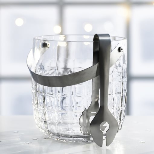 FRÖJDA, ice bucket with tongs, 105.813.38