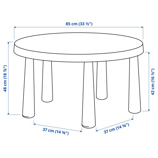 MAMMUT, childrens table/in/outdoor, 85 cm, 105.819.94