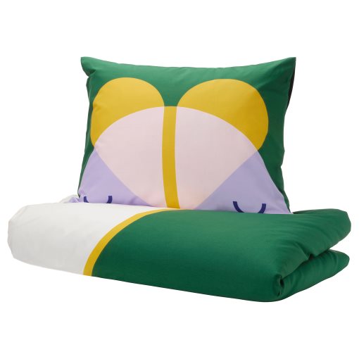 GREJSIMOJS, παπλωματοθήκη και μαξιλαροθήκη, 150x200/50x60 cm, 106.018.31