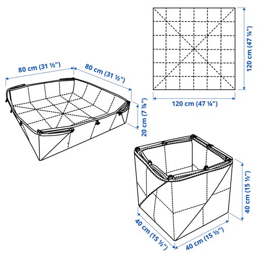 GREJSIMOJS, foldable mat/storage box, 106.020.05