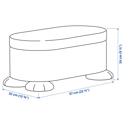 GREJSIMOJS, σκαμπό με αποθηκευτικό χώρο, 106.031.80