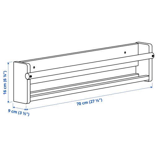 FLISAT, αποθήκευση τοίχου, 70x9x16 cm, 106.170.83